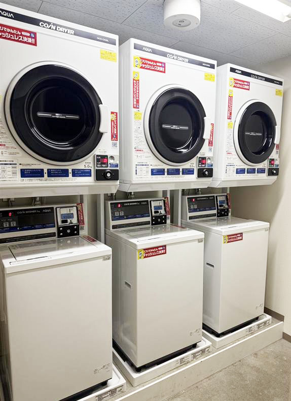 学生寮にコインランドリー